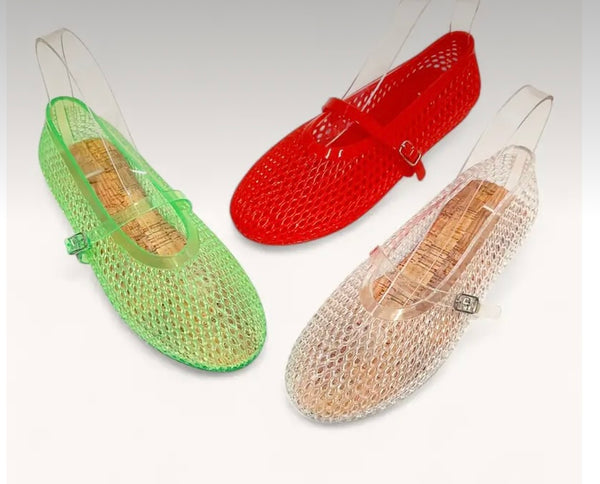 Jelly Sandals - RED Shoes prem. prem. clothing boutique Chatham, Ontario, Canada