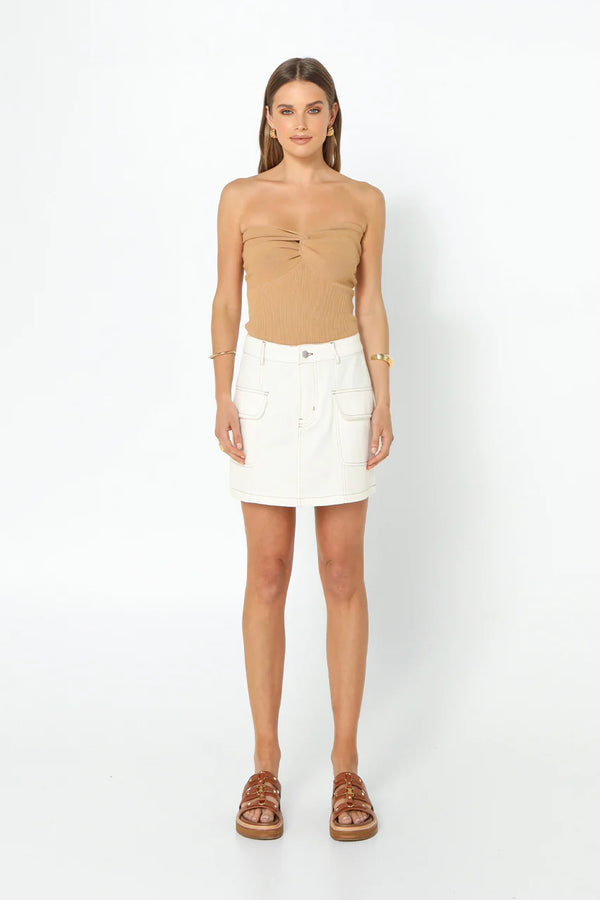 Darcy Mini Skirt | White | Madison the Label Mini Skirt Madison the Label X-Small   prem. clothing boutique Chatham, Ontario, Canada