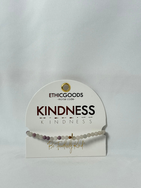 Morse Code Stacking Bracelet - Kindness - Ethic Goods jewelry prem. prem. clothing boutique Chatham, Ontario, Canada