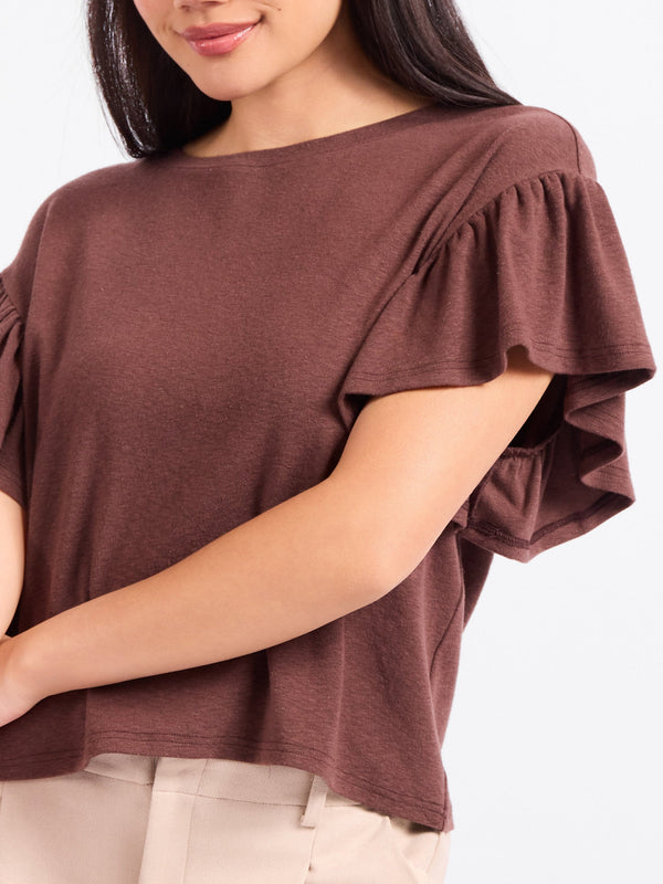 Delphine Ruffle Top - Sadie & Sage