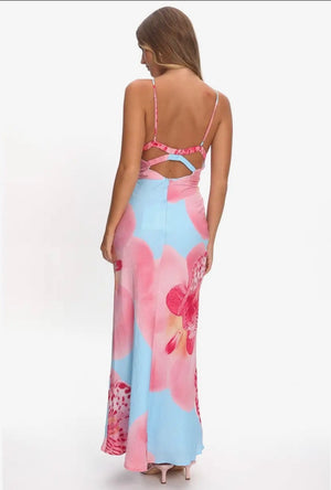Lonnie Floral Ruched Maxi Dresses prem. prem. clothing boutique Chatham, Ontario, Canada
