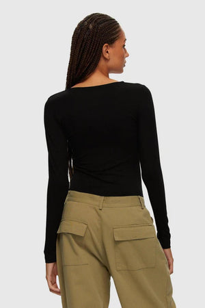 Empire Long Sleeve Top | Black | Kuwalla  prem.    prem. clothing boutique Chatham, Ontario, Canada