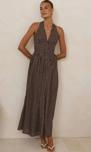 Polka Dot Breeze Maxi Dress - One and Only Collective Dresses prem. prem. clothing boutique Chatham, Ontario, Canada