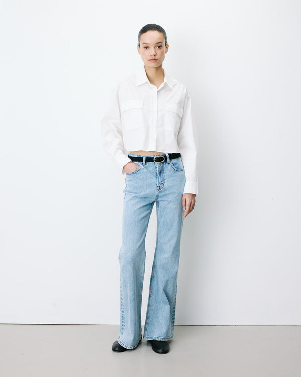 Azelle Cropped Blouse - Grace & Mila