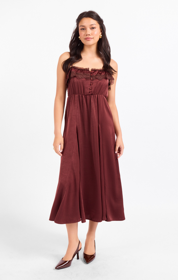 Ceremony Lace Trim Midi - Sadie and Sage