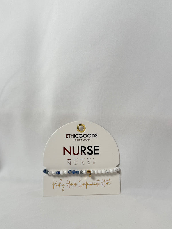 Morse Code Stacking Bracelet - Nurse - Ethic Goods jewelry prem. prem. clothing boutique Chatham, Ontario, Canada