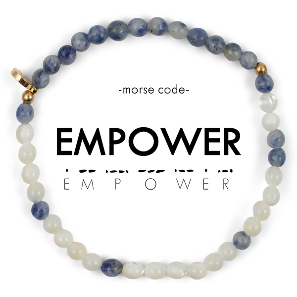 Morse Code Stacking Bracelet - Empower - Ethic Goods jewelry prem. prem. clothing boutique Chatham, Ontario, Canada