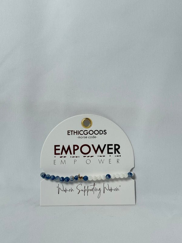 Morse Code Stacking Bracelet - Empower - Ethic Goods jewelry prem. prem. clothing boutique Chatham, Ontario, Canada