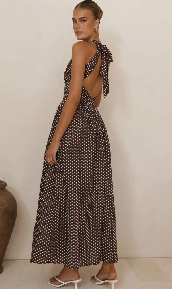 Polka Dot Breeze Maxi Dress - One and Only Collective Dresses prem. prem. clothing boutique Chatham, Ontario, Canada