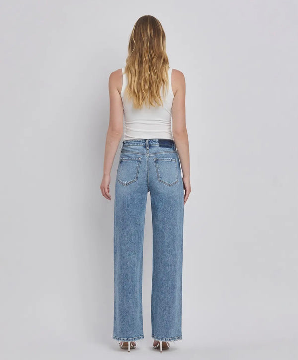 90s High Rise Straight & Wide Jeans Jeans prem. prem. clothing boutique Chatham, Ontario, Canada