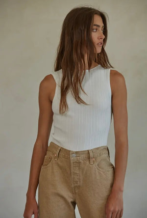 Willie Ribbed Boat Neck Tank prem. prem. clothing boutique Chatham, Ontario, Canada