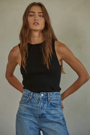 Willie Ribbed Boat Neck Tank prem. prem. clothing boutique Chatham, Ontario, Canada