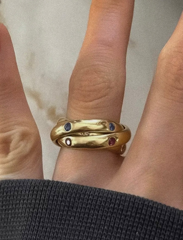 Elvire Multi Stone Wrap Ring prem. prem. clothing boutique Chatham, Ontario, Canada