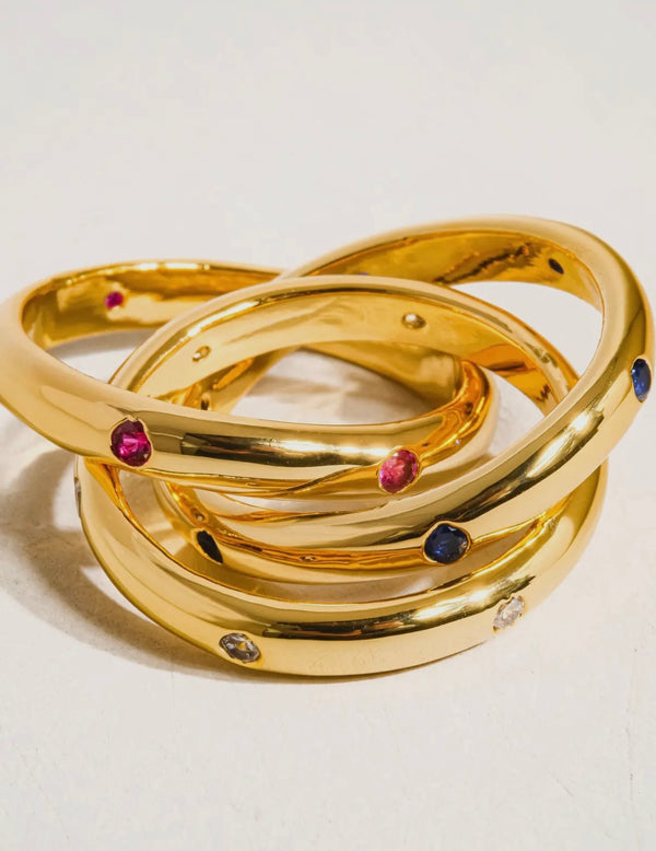 Elvire Multi Stone Wrap Ring prem. prem. clothing boutique Chatham, Ontario, Canada