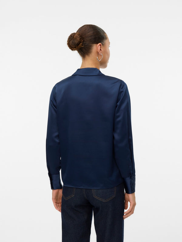 Merle Satin Blouse - Vero Moda Blouse prem. prem. clothing boutique Chatham, Ontario, Canada