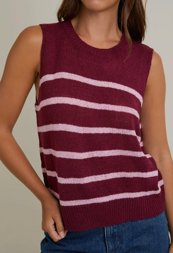 Camille Striped Top - Le Lis prem. prem. clothing boutique Chatham, Ontario, Canada