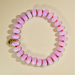Bold Stone Bracelet - Rose Pink Quartz - Ethic Goods jewelry prem. prem. clothing boutique Chatham, Ontario, Canada