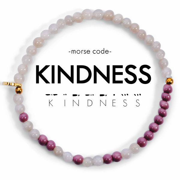 Morse Code Stacking Bracelet - Kindness - Ethic Goods jewelry prem. prem. clothing boutique Chatham, Ontario, Canada