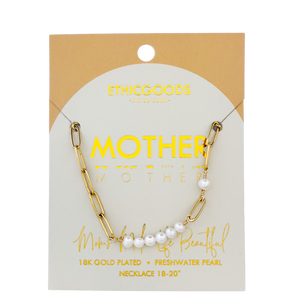 Morse Code Paperclip Chain Necklace - Mother - Ethic Goods jewelry prem. prem. clothing boutique Chatham, Ontario, Canada