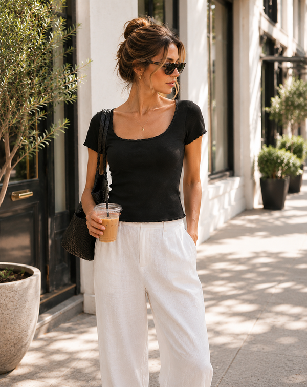 Emme Lace Edge Tee - PRIV