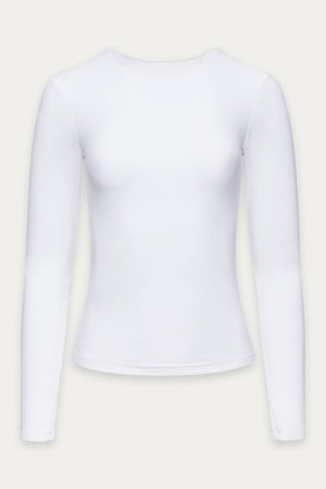 Sabrina Double Sculpt Top- White- KUWALLA Shirt prem. prem. clothing boutique Chatham, Ontario, Canada