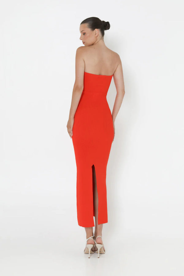 Mae Knit Midi Dress | Red | Madison the Label Dress Madison the Label    prem. clothing boutique Chatham, Ontario, Canada