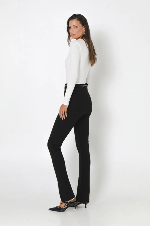 Mason Zip Pants | Black | Madison the Label Pants Madison The Label XS   prem. clothing boutique Chatham, Ontario, Canada