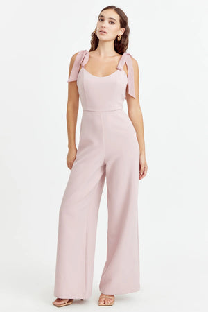 Gia Ribbon Jumpsuit | Mellow Rose | Adelyn Rae Jumpsuit Adelyn Romper    prem. clothing boutique Chatham, Ontario, Canada
