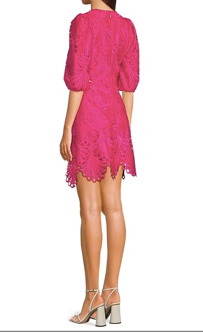 Harper Cut-Out Tiered Mini Dress | Adelyn Rae | Fuchsia Dresses Adelyn Rae    prem. clothing boutique Chatham, Ontario, Canada