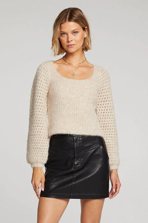 Elsie Sweater | Natural | Saltwater Luxe Sweater Saltwater Luxe X-Small   prem. clothing boutique Chatham, Ontario, Canada