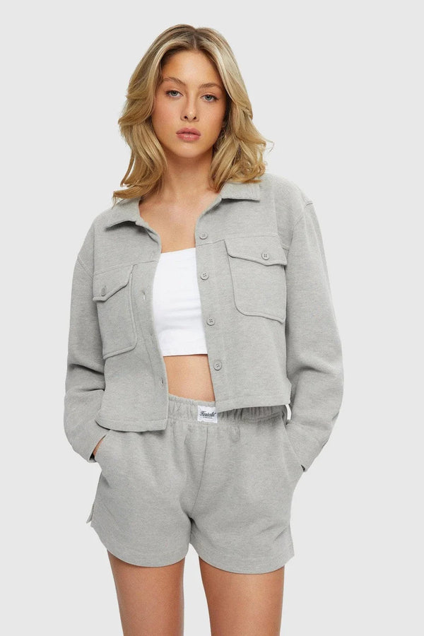 Fleece Jacket | Heather Grey | Kuwalla Jacket Kuwalla X-Small   prem. clothing boutique Chatham, Ontario, Canada