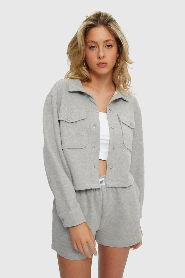 Fleece Jacket | Heather Grey | Kuwalla Jacket Kuwalla    prem. clothing boutique Chatham, Ontario, Canada