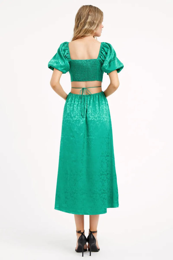 Betsy Cut Out Midi Dress | Adelyn Rae | Green  prem.    prem. clothing boutique Chatham, Ontario, Canada