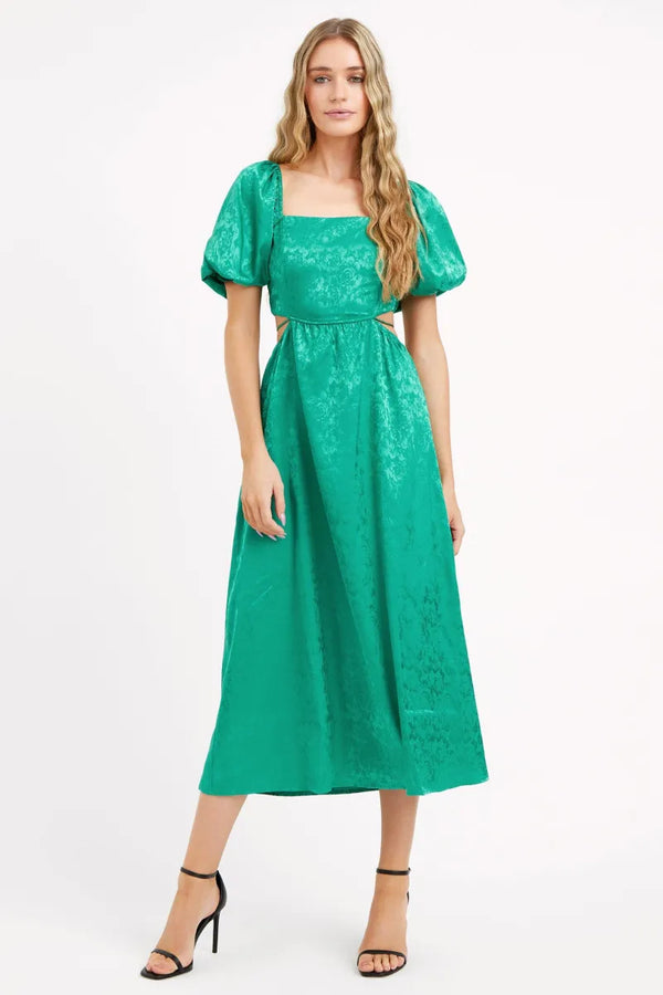 Betsy Cut Out Midi Dress | Adelyn Rae | Green  prem.    prem. clothing boutique Chatham, Ontario, Canada