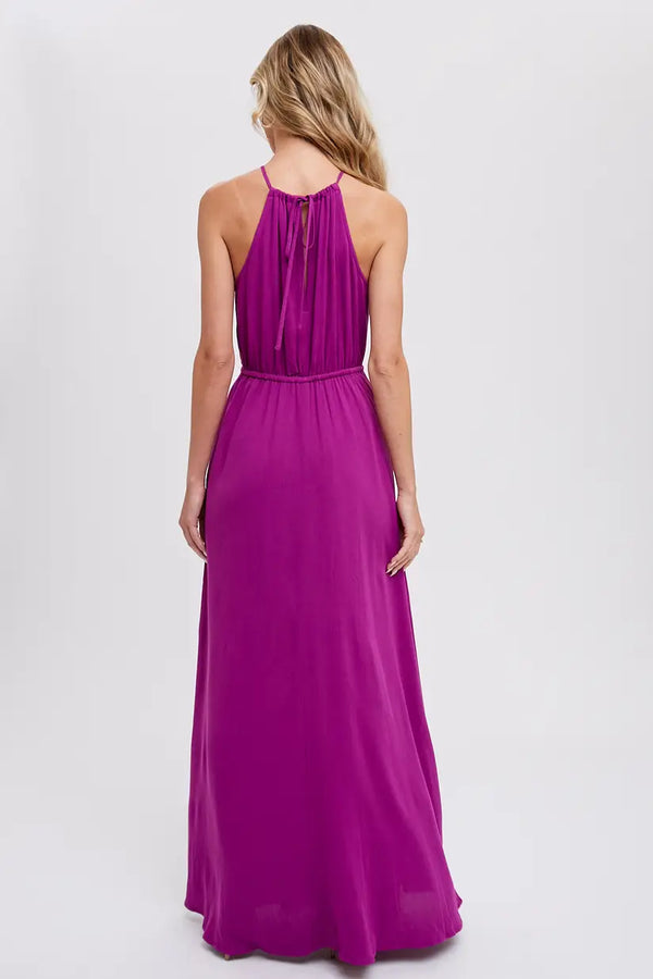 High-Neck Halter Maxi Dress | Orchid Dress Bluivy    prem. clothing boutique Chatham, Ontario, Canada