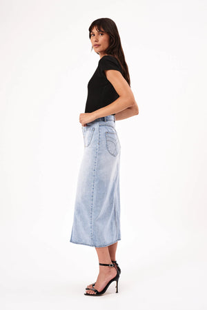 Sailor Skirt | Lyocell Blue | Rolla's Maxi Skirt Rolla's Jeans    prem. clothing boutique Chatham, Ontario, Canada