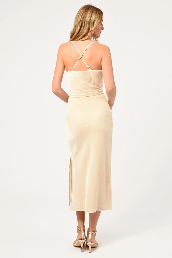 Zana Velvet Cowl Neck Slip Dress | Adelyn Rae Dresses Adelyn Rae    prem. clothing boutique Chatham, Ontario, Canada