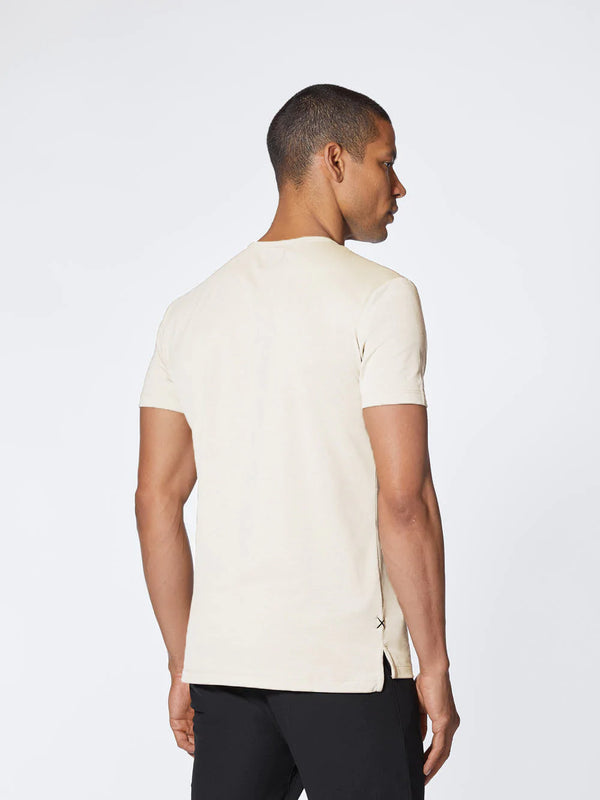 Short Sleeve Crew Split-Hem T-Shirt | Ivory | Cuts Clothing  Cuts Clothing    prem. clothing boutique Chatham, Ontario, Canada