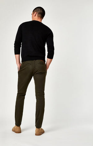 Johnny - Dark Green Twill Jeans Mavi    prem. clothing boutique Chatham, Ontario, Canada