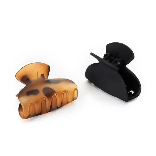 Small Hair Claw Duo | Black & Tort  kitsch    prem. clothing boutique Chatham, Ontario, Canada