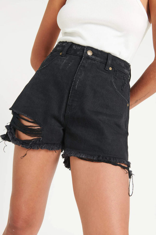 Duster Shorts - Layla Black | Rollas Jeans Shorts Rolla's Jeans    prem. clothing boutique Chatham, Ontario, Canada