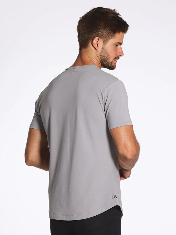 Short Sleeve Crew Curve-Hem T-Shirt | Granite | Cuts Clothing  Cuts Clothing    prem. clothing boutique Chatham, Ontario, Canada