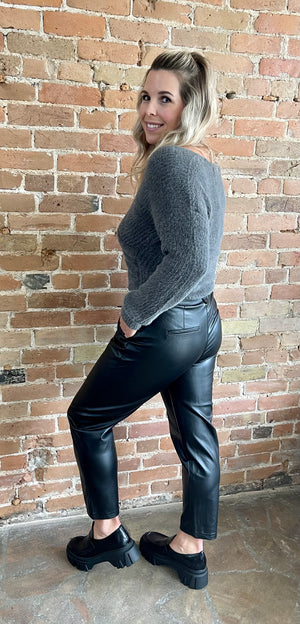 Jacky Faux Leather Pants - Black  ONLY    prem. clothing boutique Chatham, Ontario, Canada