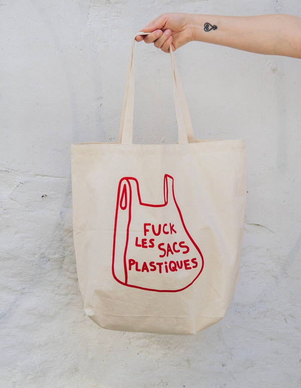 F*ck Plastique Cotton Tote Bag | Mimi & August  Mimi & August    prem. clothing boutique Chatham, Ontario, Canada