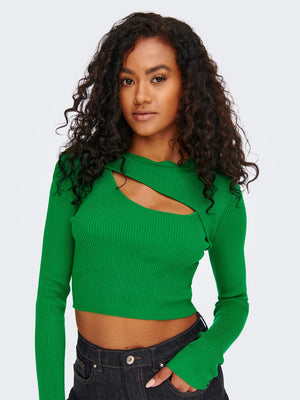 Liza Pullover Knit - Green Bee  ONLY Medium   prem. clothing boutique Chatham, Ontario, Canada