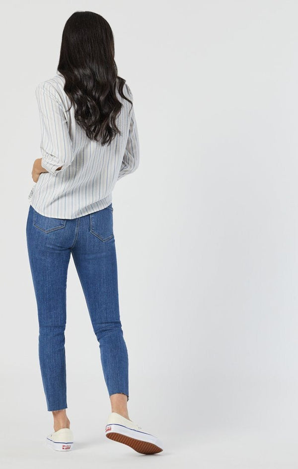 Scarlett LT Frayed Hem Skinny Jeans | MAVI Jeans Jeans Mavi    prem. clothing boutique Chatham, Ontario, Canada