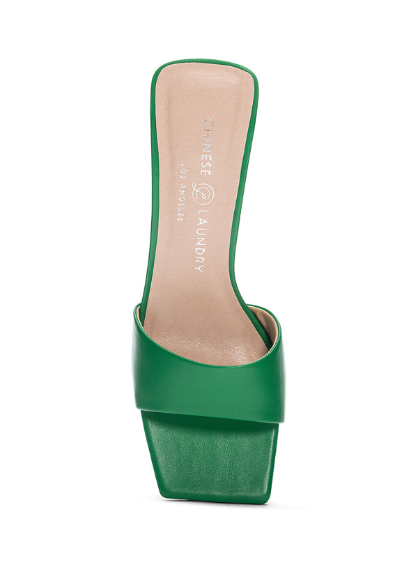 Yanda Mule Heels - Green | Heels Shoes Chinese Laundry    prem. clothing boutique Chatham, Ontario, Canada